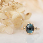 Azula - London Blue Topaz and Diamond Ring - Kat Cadegan