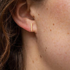 Bar 14k gold studs - Kat Cadegan
