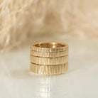 Bark 4mm 14k gold wedding band - Kat Cadegan Jewellery