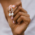 Kat Cadegan - Bella Donna Pearls - Silver hoops