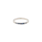 Blue Ombre Sapphire Silver Band - Kat Cadegan Jewellery