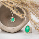 Chelsea - Chrysophrase pendant - Kat Cadegan