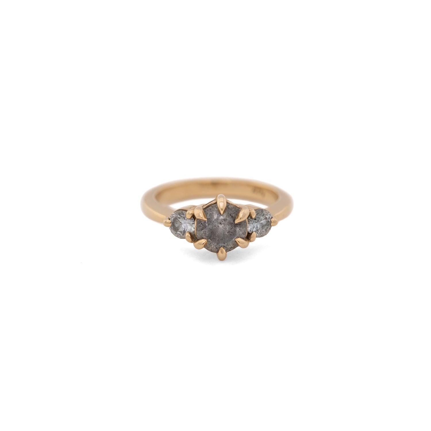 Clover - Salt and Pepper Diamond Ring - Kat Cadegan
