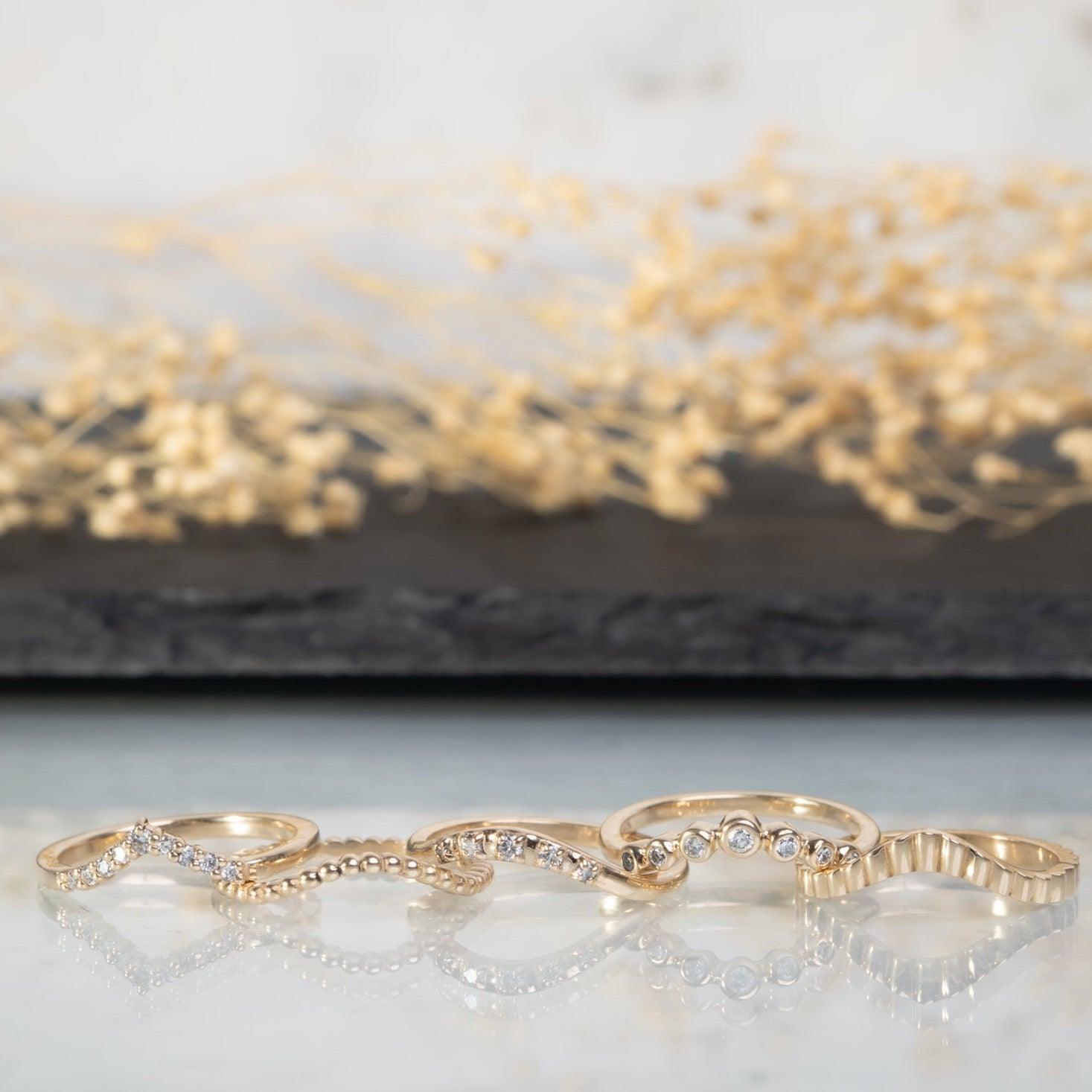 Constellation halo with 7 diamonds - Kat Cadegan