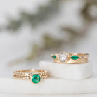 Custom 14k gold stacking rings, photo 2