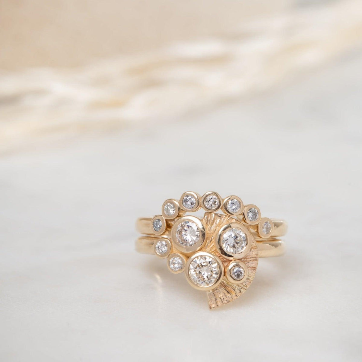 Custom gold rings with diamonds, photo 3