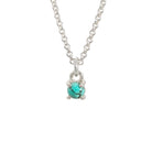 sterling silver birthstone pendant december turquoise