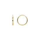 Delicate 10mm 14k gold hoops - Kat Cadegan Jewellery