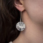 Dill Flower Earrings | Embossed Discs - Kat Cadegan