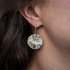 Dill Flower Earrings | Embossed Discs - Kat Cadegan