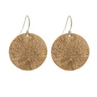 Dill Flower Earrings | Embossed Discs - Kat Cadegan