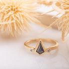 Elsa - Salt and Pepper diamond ring - Kat Cadegan