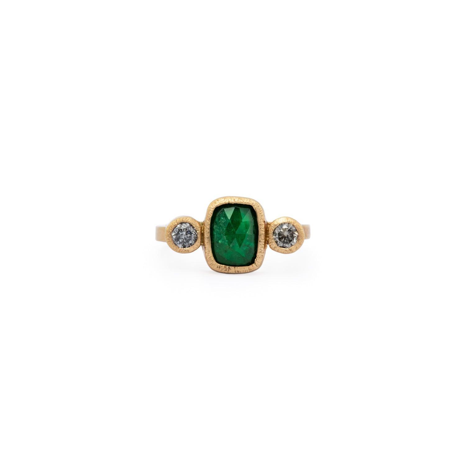 Emerald & Diamond Ring - Kat Cadegan