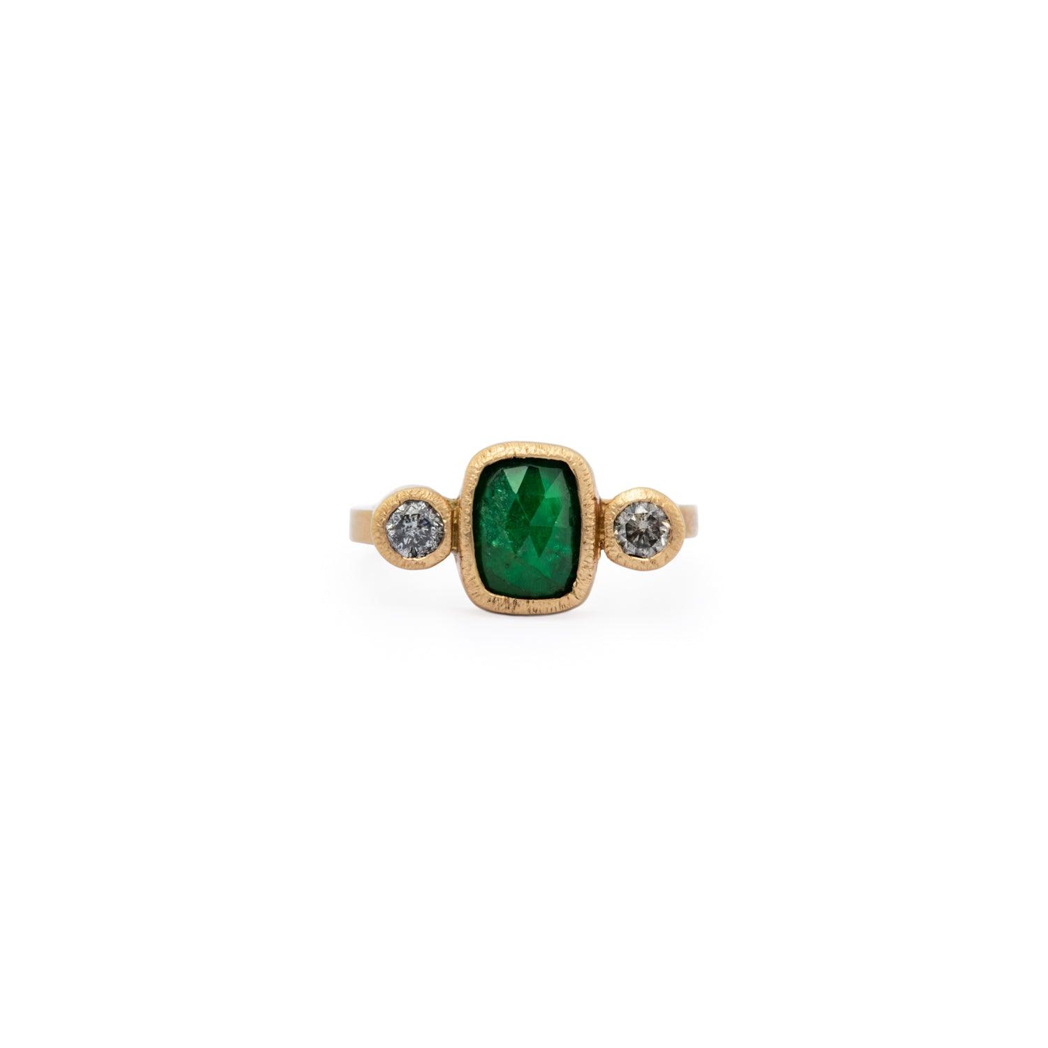 Emerald & Diamond Ring - Kat Cadegan