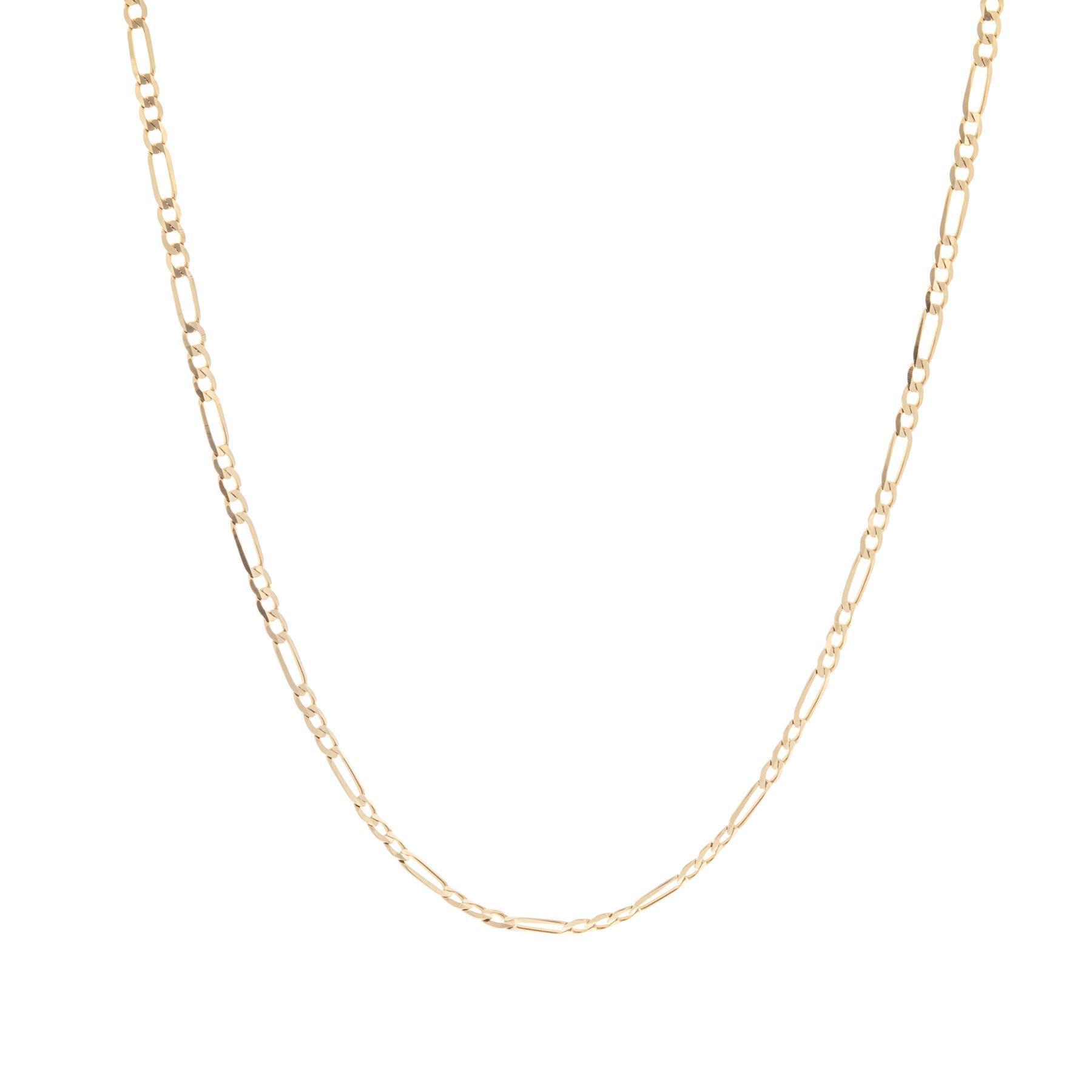 Figaro Chain - 14k Yellow Gold - Kat Cadegan