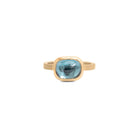 Franny - London Blue 14k Gold ring - Kat Cadegan Jewellery