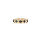 14k gold ring with 5 round sapphire gemstones - petite