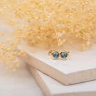 Gemstones Gold Studs - Kat Cadegan