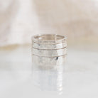 Hammered 2mm Sterling Silver Wedding Band - Kat Cadegan Jewellery