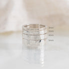 Hammered 2mm Sterling Silver Wedding Band - Kat Cadegan Jewellery