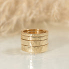 Hammered 4mm 14k gold wedding band - Kat Cadegan Jewellery