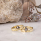 Harlow - Salt and Pepper Diamond cigar ring - Kat Cadegan