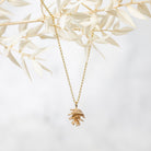 Hemlock Cone Pendant | 14k gold - Kat Cadegan