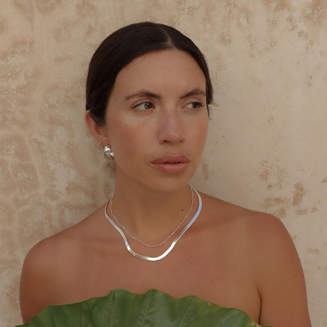 Herringbone Chain - Sterling Silver - Kat Cadegan