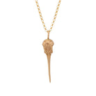 Hummingbird Skull 14k Gold Pendant - Kat Cadegan
