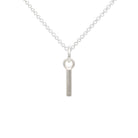 Silver necklace with a pendant on a white background