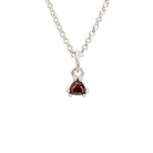 sterling silver birthstone pendant january garnet