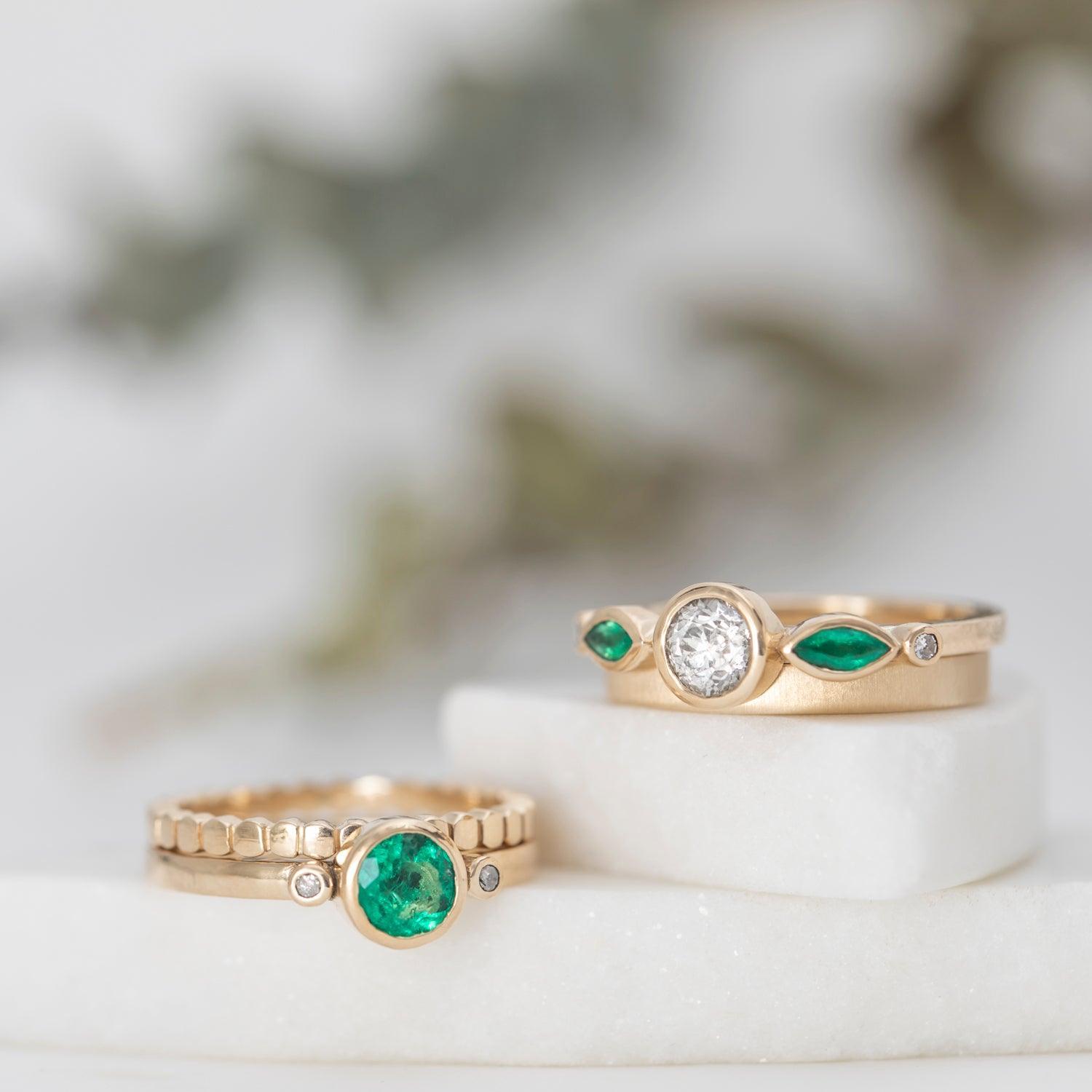 Judith Meehan - 14k gold stacking rings - Kat Cadegan