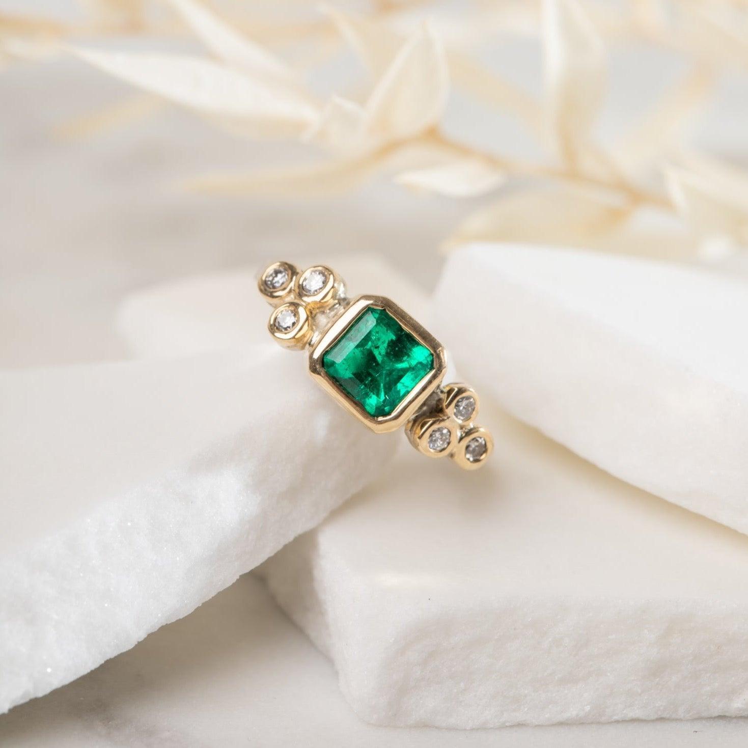 Julia - Emerald Ring - Kat Cadegan
