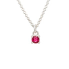 sterling silver birthstone pendant july ruby