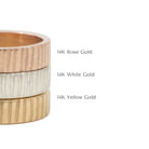 Linear 2mm gold wedding band - Kat Cadegan Jewellery