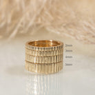 Linear 3mm Gold Wedding Ring - Kat Cadegan Jewellery