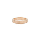Linear 4mm gold wedding band - Kat Cadegan Jewellery