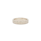 Linear 4mm gold wedding band - Kat Cadegan Jewellery