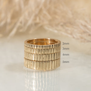 Linear 5mm Gold Wedding Band