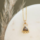 Maeve - Cognac Diamond 14k gold Pendant - Kat Cadegan Jewellery