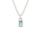 sterling silver birthstone pendant march aquamarine