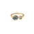 Maria - Sapphire Ring with Salt and Pepper Diamond - Kat Cadegan