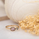 Maria - Spinel & Salt and Pepper Diamond - Kat Cadegan