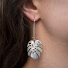 Monstera Leaf Earrings - Large - Kat Cadegan