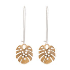 Monstera leaf earrings - small - Kat Cadegan