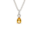 november citrine sterling silver birthstone pendant