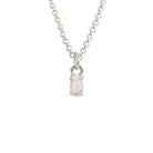 sterling silver birthstone pendant october opal