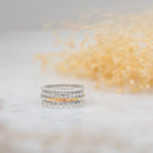 Orange Ombre Sapphire Silver Band - Kat Cadegan Jewellery