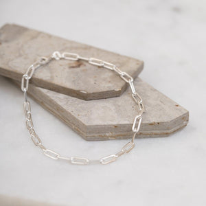 Paperclip Bracelet - sterling silver - Kat Cadegan