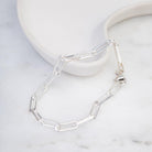 Paperclip Diamond Cut Bracelet - Kat Cadegan